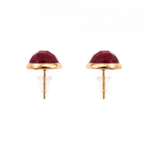 Cercei placati cu Aur roz de 24K, cu cristale Swarovski, Lady In Red | 1110-M40RG2-Rosu-2170