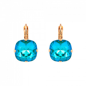 Cercei placati cu Aur roz de 24K, cu cristale Swarovski, Nightfall | 1326/4-142RG6-Verde-5410