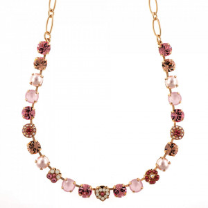 Colier placat cu Aur roz de 24K, cu cristale originale, Antigua | 3069-223-1RG