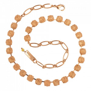 Colier placat cu Aur roz de 24K, cu cristale Swarovski, Breakfast at Tiffany’s | 3252-362ICERG