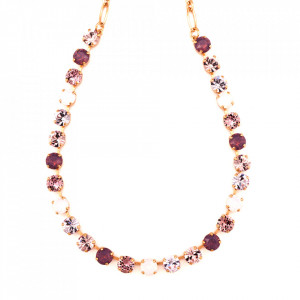 Colier placat cu Aur roz de 24K, cu cristale Swarovski, Elizabeth | 3252-1022RG-Multicolor-6150