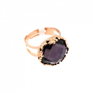 Inel placat cu Aur roz de 24K, cu cristale originale, Bohemian Rhapsody | 7220-204ARG