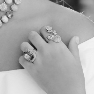 Inel placat cu Aur roz de 24K, cu cristale Swarovski, Bohemian Rhapsody | 7141/2-1072RG-Mov-8340