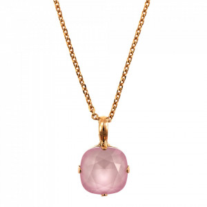 Pandantiv cu lant placat cu Aur roz de 24K, cu cristale originale, Powder Rose | 5326/4-121RG