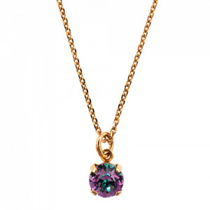 Pandantiv cu lant placat cu Aur roz de 24K, cu cristale Swarovski, Bohemian Rhapsody | 5440-001VLRG-Mov-8940