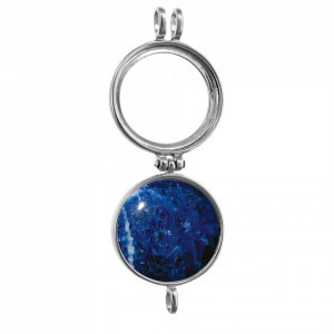 Pandantiv Magic Pendant - White Zirconia, placat cu argint, Secret Stone Collection, cu pietre semipretioase interschimbabile-Argintiu-8850