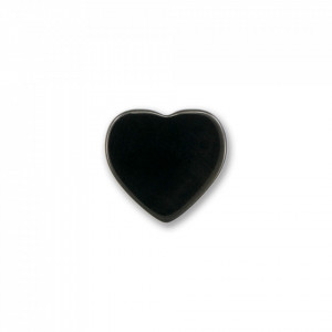 Piatra semipretioasa Heart Black Agate interschimbabila pentru Pandantivul Magic Pendant - Magic Love-Negru-8770