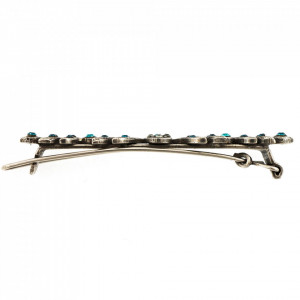 Agrafa de par placata cu Argint 925, cu cristale Swarovski, Spring Flowers | 9029-1114SP-Albastru-6551