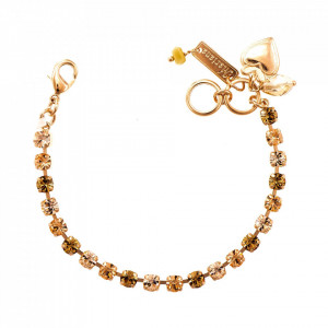 Bratara placata cu Aur roz de 24K, cu cristale originale, Jackie | 4000-39132RG