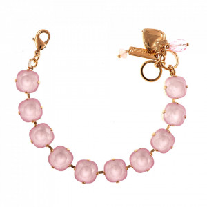 Bratara placata cu Aur roz de 24K, cu cristale originale, Powder Rose | 4326/2-121121RG