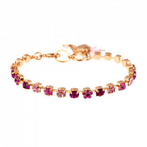 Bratara placata cu Aur roz de 24K, cu cristale Swarovski, Camelia | 4008-5022RG-Multicolor-1171