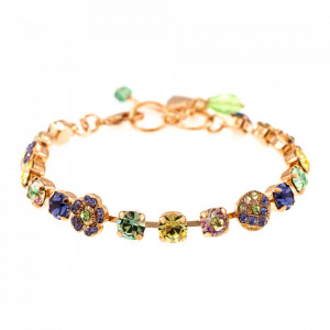 Bratara placata cu Aur roz de 24K, cu cristale Swarovski, Fairyland | 4005/1-1117RG-Multicolor-1151