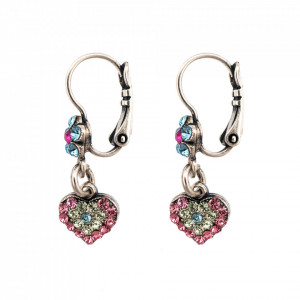 Cercei placati cu Argint 925, cu cristale Swarovski, Spring Flowers | 1322/4-2141SP6-Multicolor-5781