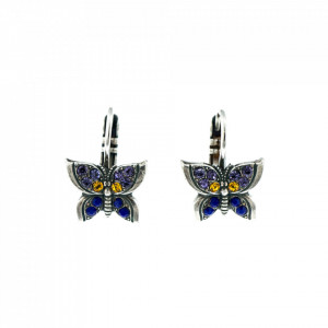 Cercei placati cu Argint 925, cu cristale Swarovski, Flower Power | 1155-803SP6-Multicolor-5321