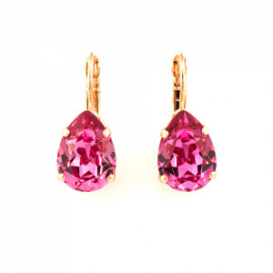 Cercei placati cu Aur roz de 24K, cu cristale originale, Antigua | 1032/1-209RG6
