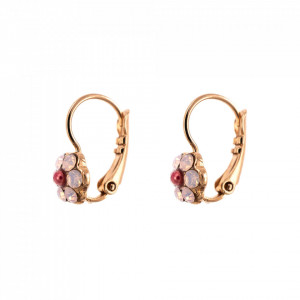 Cercei placati cu Aur roz de 24K, cu cristale Swarovski, Antigua | 1166/1-223-1RG6-Roz-5731