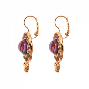 Cercei placati cu Aur roz de 24K, cu cristale Swarovski, Bohemian Rhapsody | 1219/1-1072RG6-Mov-5861
