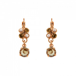 Cercei placati cu Aur roz de 24K, cu cristale originale, Breakfast at Tiffany’s | 1535-2010RG6