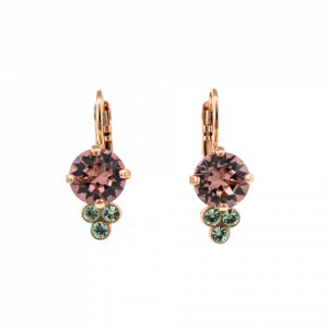 Cercei placati cu Aur roz de 24K, cu cristale originale, California Dreaming | 1010-1067RG6