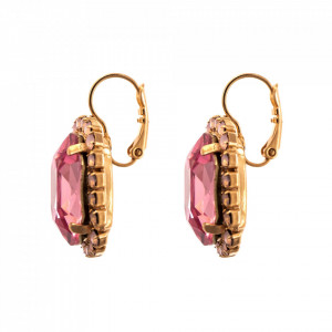 Cercei placati cu Aur roz de 24K, cu cristale Swarovski, California Dreaming | 1090/1-1063RG6-Multicolor-2091