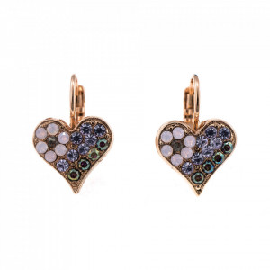 Cercei placati cu Aur roz de 24K, cu cristale originale, Elizabeth | 1322-1022RG6