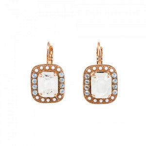 Cercei placati cu Aur roz de 24K, cu cristale originale, Forever | 1040/1-5087RG6