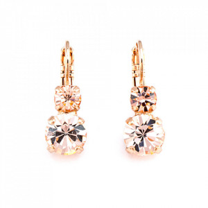 Cercei placati cu Aur roz de 24K, cu cristale originale, Jackie | 1190-39132RG6