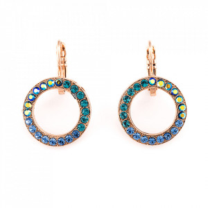 Cercei placati cu Aur roz de 24K, cu cristale originale, Julia | 1427-3322RG6