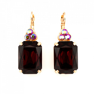 Cercei placati cu Aur roz de 24K, cu cristale originale, Lady In Red | 1225/1-208RG6