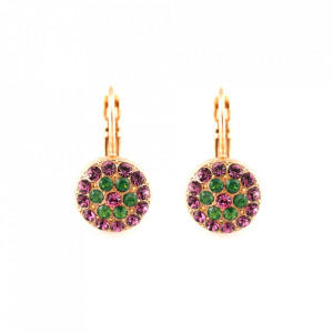 Cercei placati cu Aur roz de 24K, cu cristale originale, Luck | 1416-1033RG6