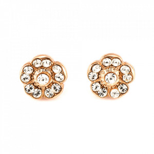 Cercei placati cu Aur roz de 24K, cu cristale originale, On a Clear Day | 1220-001001RG2