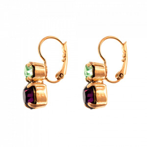 Cercei placati cu Aur roz de 24K, cu cristale originale, Take my Breath Away| 1191-1156RG6