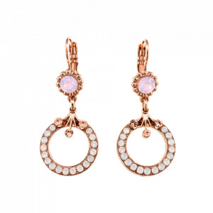 Cercei placati cu Aur roz de 24K, cu cristale originale, Tiara Day | 1176-2333RG6