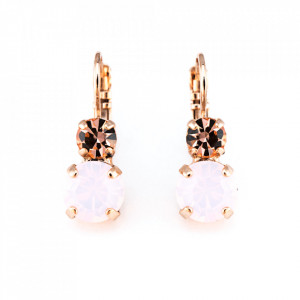 Cercei placati cu Aur roz de 24K, cu cristale originale, Tiara Day | 1190-2333RG6