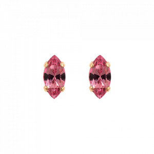 Cercei placati cu Aur roz de 24K, cu cristale Swarovski, Antigua | 1633/51-223RG2-Roz-6171