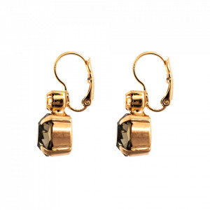 Cercei placati cu Aur roz de 24K, cu cristale Swarovski, Earl Grey | 1037-1132RG6-Gri/Bej-9081