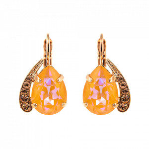 Cercei placati cu Aur roz de 24K, cu cristale Swarovski, Gardenia | 1032-140362RG6