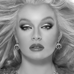 Cercei placati cu Aur roz de 24K, cu cristale Swarovski, Julia | 1386-1316RG6-Albastru-5881
