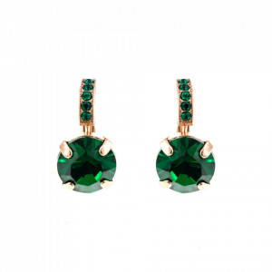 Cercei placati cu Aur roz de 24K, cu cristale Swarovski, May Lucky Birthstone | 1056-205205RG6-Alb-1561