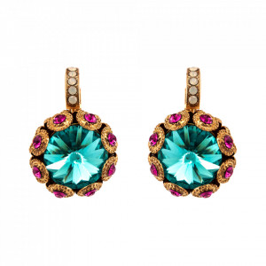 Cercei placati cu Aur roz de 24K, cu cristale Swarovski, Memories of Montmartre | 1386-1146RG6