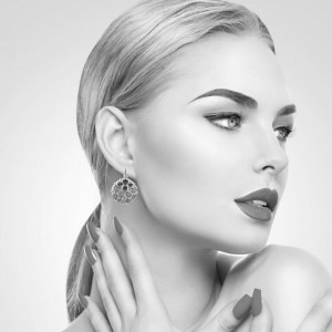 Cercei placati cu Aur roz de 24K, cu cristale Swarovski, On a Clear Day | 1028/2-001001RG6-Transparent-1641