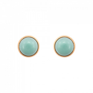 Cercei placati cu Aur roz de 24K, cu cristale Swarovski, Sapphire Sky | 1110-M80RG2-Verde-1941