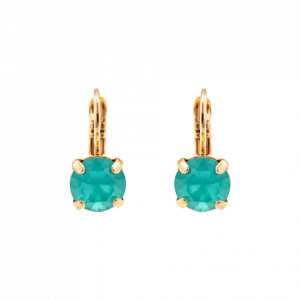 Cercei placati cu Aur roz de 24K, cu cristale Swarovski, Sapphire Sky | 1440-029RG6-Verde-5741