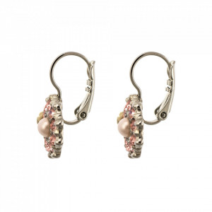 Cercei placati cu rodiu, cu cristale Swarovski, Romance | 1157-139-10RO6-Multicolor-5701