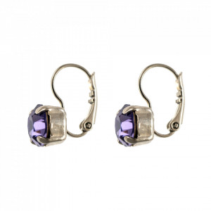Cercei placati cu rodiu, cu cristale Swarovski, Romance | 1440-539RO6-Mov-6361
