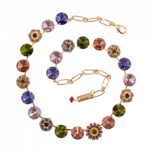 Colier placat cu Aur roz de 24K, cu cristale Swarovski, Penelope - Odyssey | 3246/3-1089RG-Multicolor-6571