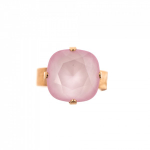 Inel placat cu Aur roz de 24K, cu cristale Swarovski, Powder Rose | 7326/4-121RG-Roz-7911