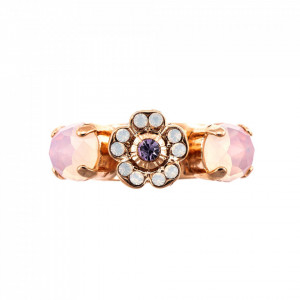 Inel placat cu Aur roz de 24K, cu cristale Swarovski, Purple Rain | 7504/2-M83371RG-Multicolor-8041