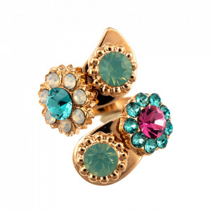 Inel placat cu Aur roz de 24K, cu cristale Swarovski, Memories of Montmartre | 7063/1-1146RG