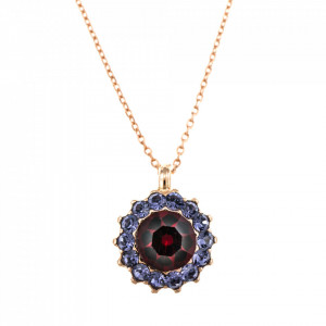 Pandantiv cu lant placat cu Aur roz de 24K, cu cristale originale, Xenia - Odyssey | 5034/1-1091RG